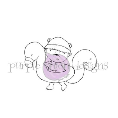 Lilo the squirrle in a float unmounted rubber stamp by Stacey Yacula for Purple Onion Designs.  Exclusive in the UK to Seven Hills Crafts.  