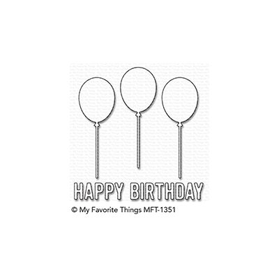 Happy Birthday Balloon Trio Die