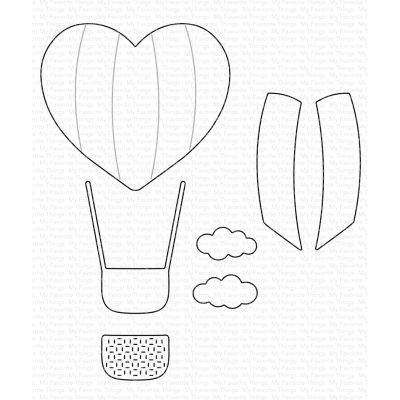 Heart Air Balloon Die