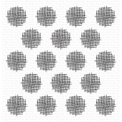 Crosshatch Polka Dot Background Stamp
