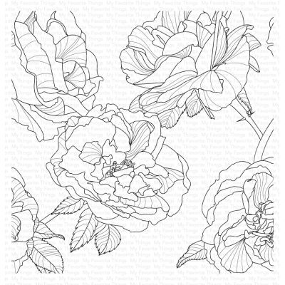 Fanciful Roses Background Stamp