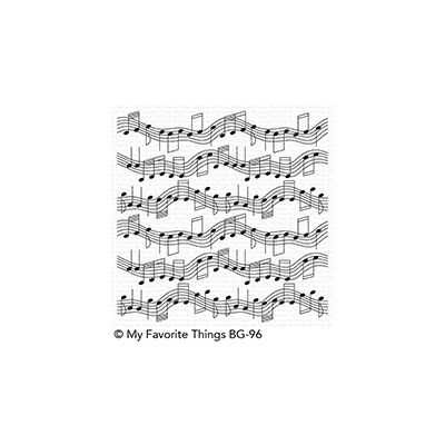 Musical Notes Background Stamp