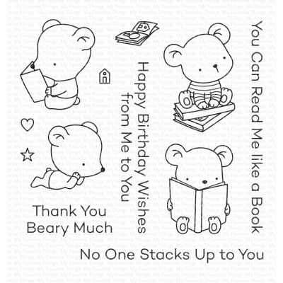 MFT Bookworm Bears Stamp