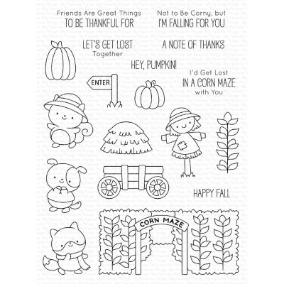 corn maze cuties stamp by mft stamp for cardmaking and paper crafting available from Seven Hills Crafts, UK Stockist, 5 star rated for customer service, speed of delivery and value