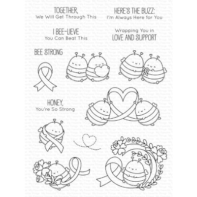 bee strong die by mft stamp for cardmaking and paper crafting available from Seven Hills Crafts, UK Stockist, 5 star rated for customer service, speed of delivery and value