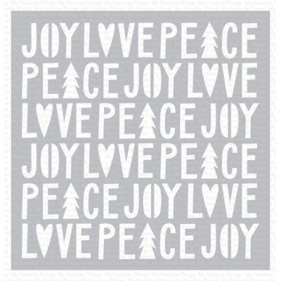 Peace, Love and Joy Stencil