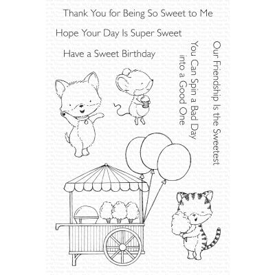 MFT Stamps cotton candy critters stamp set for cardmaking and paper crafts.  UK Stockist, Seven Hills Crafts, Stacey Yacula