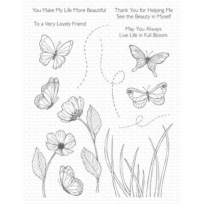 MFT Stamps butterflies and blooms die set for cardmaking and paper crafts.  UK Stockist, Seven Hills Crafts   Stacey Yacula