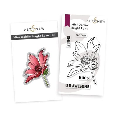 altenew mini dahlia bright eyes stamp and die bundle, uk stockist
World Wide Shipping   5 star Trustpilot rating for customer service and value