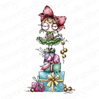 Mini Oddball On a Stack of Gifts Stamp