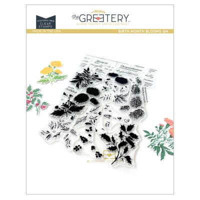 The Greetery These Are The Days Collection Birth Month Blooms Q4 Stamp ideal for Winter Themed Birthday cards