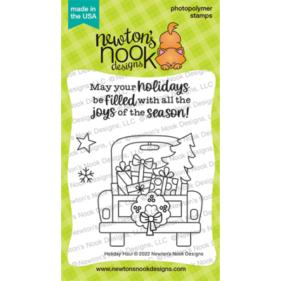 Holiday Haul Stamp by Newton's Nook for cardmaking and paper crafts.  UK Stockist, Seven Hills Crafts