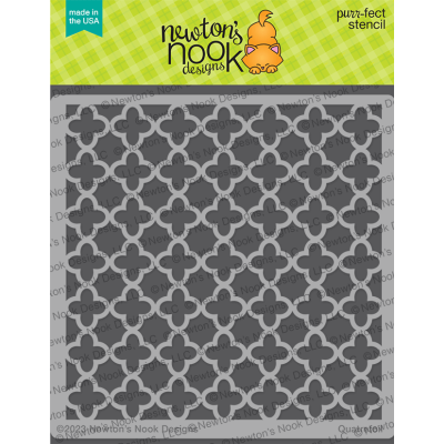 Quatrefoil Stencil by Newton's Nook at Seven Hills Crafts UK stockist 5 star rated for customer service, speed of delivery and value