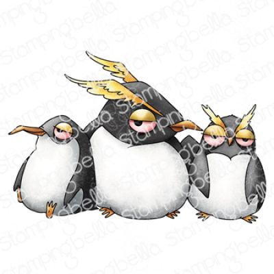 Oddball Penguin Trio Stamp by Stamping Bella at Seven Hills Crafts, UK Stockist, 5 star rated for customer service, speed of delivery and value