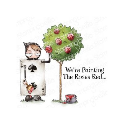 Oddball Painting the Roses Red Stamp (Alice in Wonderland Collection)