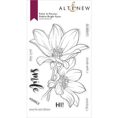 Paint-A-Flower Dahlia Bright Eyes Outline Stamp