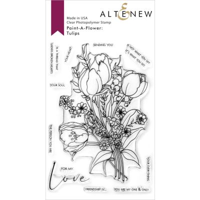 Paint-A-Flower:  Tulips Outline Stamp