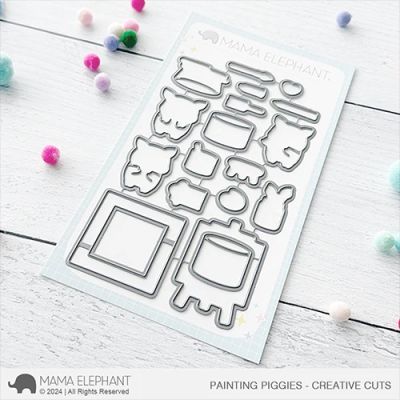 Painting Piggies Die by Mama Elephant for cardmaking and paper crafts.  UK Stockist, Seven Hills Craft