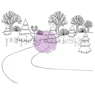 Park Background unmounted rubber stamp by Stacey Yacula for Purple Onion Designs.  Exclusive in the UK to Seven Hills Crafts