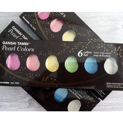 Gansai Tambi Pearl Colours Watercolour Pan Set (6)