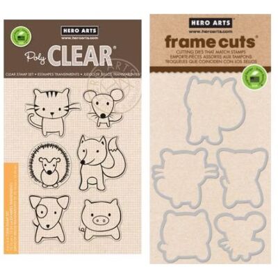 stamp and die set featuring cute animals