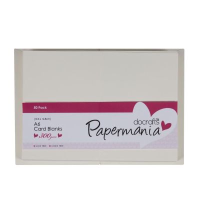 Papermania A6 Cards and Envelopes Pack - Cream (50)