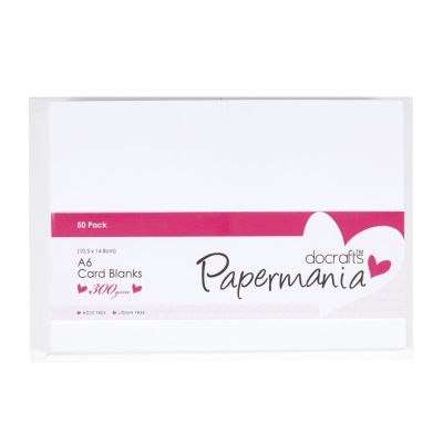 Papermania A6 Cards and Envelopes Pack - White (50)