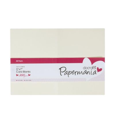 Papermania 5 x 7 Inch Cards and Envelopes Pack - Cream (50)