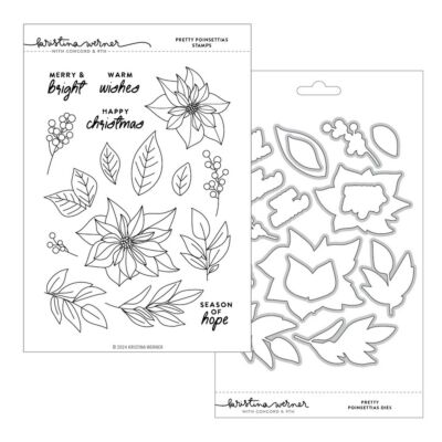 Kristina Werner Pretty Poinsettia Stamp and Die Set