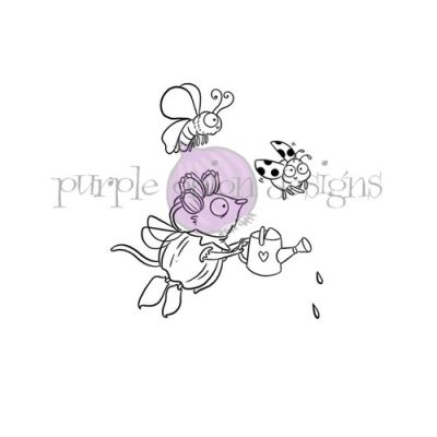 Purple Onion Designs Chilliezgraphy by Pei: Fairy Mouse & Friends Stamp, unmounted red rubber.  Exclusive to Seven Hills Crafts in the UK.