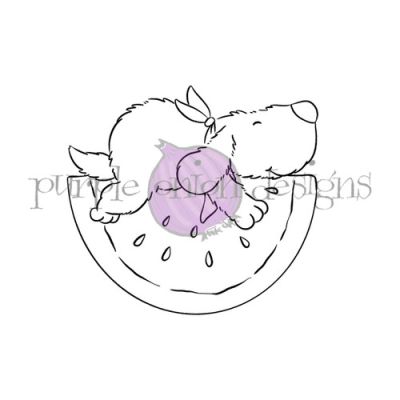 purple onion designs Chilliezgraphy by Pei: Flappy Watermelon Chill unmounted red rubber stamp   Exclusive to Seven HIlls Crafts in the UK