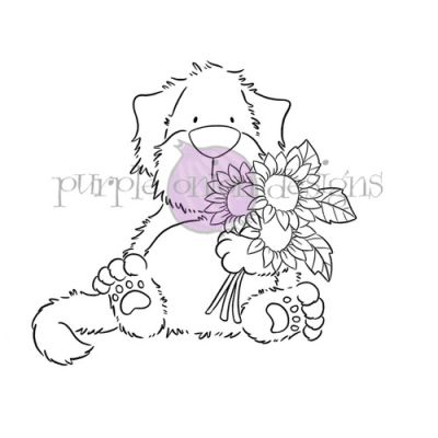 Purple Onion Designs Chilliezgraphy by Pei: Sunshine Goldie Stamp  unmounted red rubber stamp   Exclusive to Seven HIlls Crafts in the UK