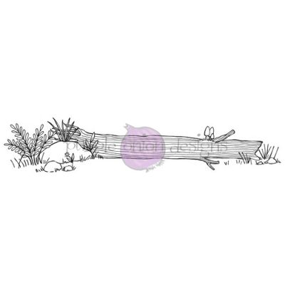 purple onion designs Stacey Yacula Amongst the Pines Collection  Fallen Log unmounted red rubber stamp
