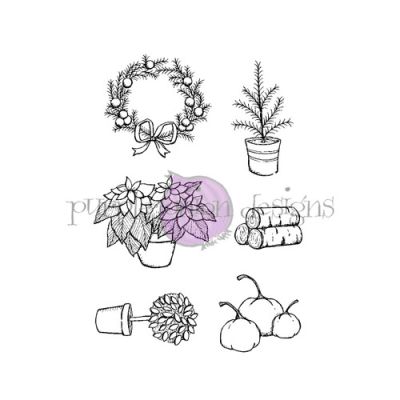 Purple Onion Designs Door Decor 1 Fall/Winter Stamp designed by Stacey Yacula, Exclusive to Seven HIlls Crafts in the UK