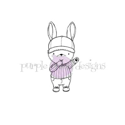 purple onion designs Stacey Yacula Amongst the Pines Collection Reed bunny referee unmounted red rubber stamp    Exclusive to Seven Hills Crafts in the UK