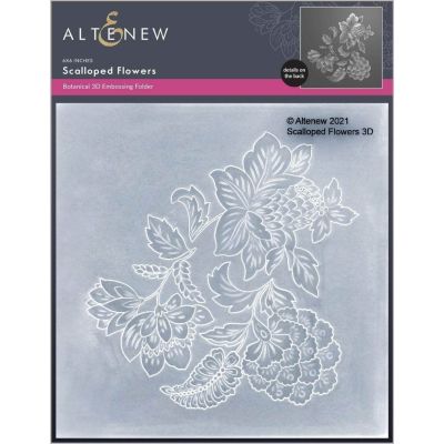 Scalloped Flowers 3D Embossing Folder