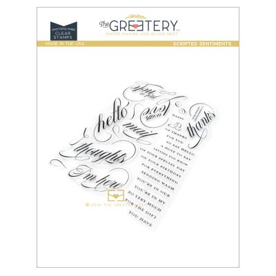 Scripted Sentiments Stamp by The Greetery, Love Letters P.S. Collection, UK Exclusive Stockist, Seven Hills Crafts 5 star rated for customer service, speed of delivery and value