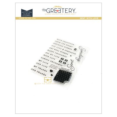 Sent With Love Stamp by The Greetery, Love Letters P.S. Collection, UK Exclusive Stockist, Seven Hills Crafts 5 star rated for customer service, speed of delivery and value