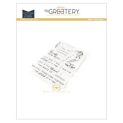 Sew Vintage stamp by The Greetery, Handicraft Collection, July 2023, UK Exclusive Stockist, Seven Hills Crafts 5 star rated for customer service, speed of delivery and value