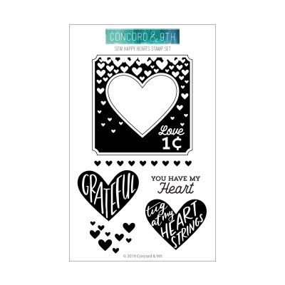 Sew Happy Hearts Stamp
