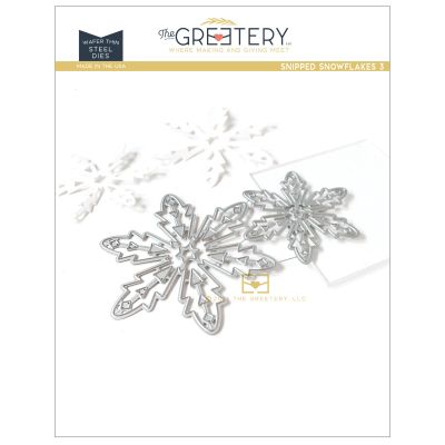 Snipped Snowflakes 3 Die by The Greetery, All That Glitters Collection, UK Exclusive Stockist, Seven Hills Crafts 5 star rated for customer service, speed of delivery and value