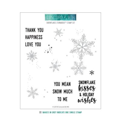 Snowflakes Turnabout Stamp