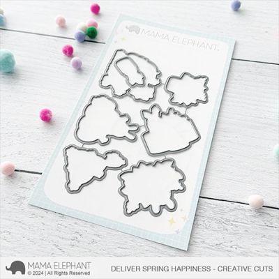 Deliver Spring Happiness Stamp by Mama Elephant for cardmaking and paper crafts.  UK Stockist, Seven Hills Craft