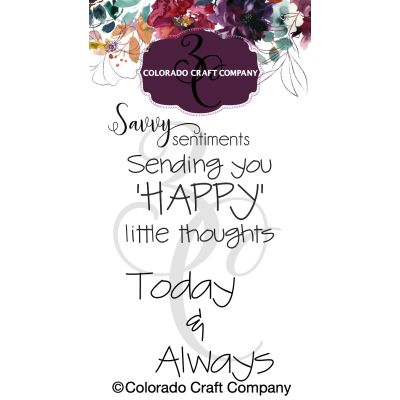 Savvy Sentiments:  Happy Thoughts Mini Stamp