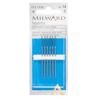 Milward Chenille Hand Sewing Needles Size 18 (pack of 6)