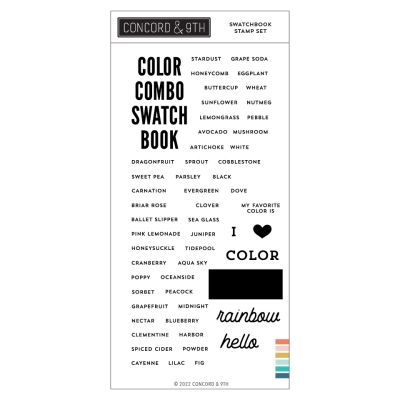 UK Stockist Concord and 9th Swatchbook Color Combo Lable stamp set