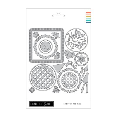 Sweet as Pie Die by Concord and 9th Playful for cardmaking and paper crafts.  UK Stockist, Seven Hills Crafts