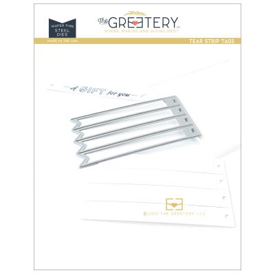 Exclusive UK Supplier of The Greetery - Tar Strips Tags Die for papercrafting