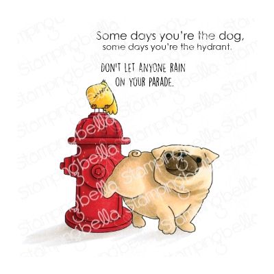 Pug and Hydrant Stamp