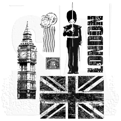 Tim Holtz Cling Mount Stamp - London Sights